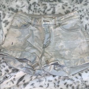 PacSun Blue & White Jean Shorts